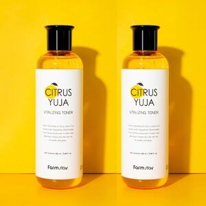 Farmstay Citrus Yuja Vitalizing Toner 280ml Lot of 2 Korean K-Beauty Brightening